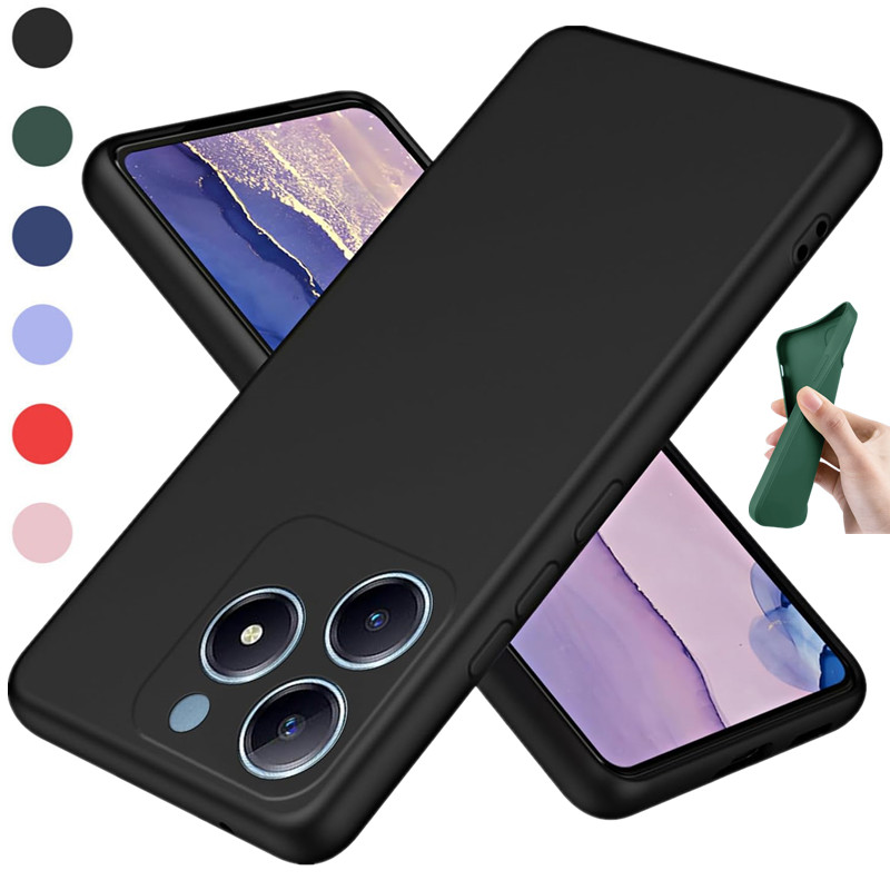 Realme Note 50 - Funda de silicona líquida Flexible para