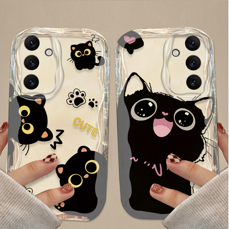 Funda bonita de gato negro con - Samsung Galaxy A55 reseña y precio