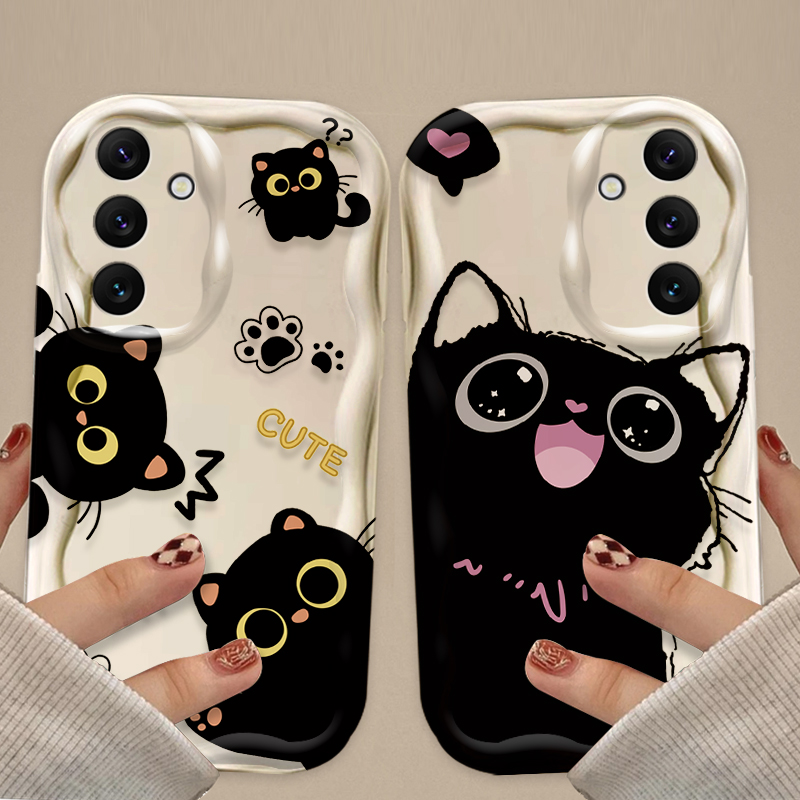 Funda bonita de gato negro con - Samsung Galaxy A55 reseña y precio